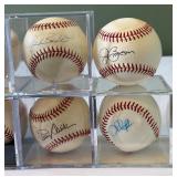 (8) Autographed Baseballs - Luis Rivas, Todd Sears, Jason Larue, Casey Blake, Jim Benson, Joe Mays, Jose Morales