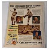 Vintage Baseball Smoking Advertisements from 1940 and 1966