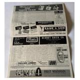 1962 Milwaukee Braves Vintage Baseball Scorecard