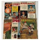 (6) Vintage Baseball and Basketball Publications 1950's-70's