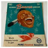 1963 Milwaukee Braves Vintage Baseball Scorecard