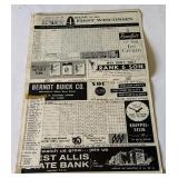 1963 Milwaukee Braves Vintage Baseball Scorecard