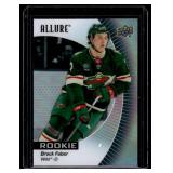 Brock Faber RC Refractor 2023-24 Allure #112 Rookie Minesota Wild Hockey Card
