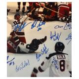1980 Olympic Hockey Team Autographed 16x20' Photo w/ Steiner COA - Miracle on Ice! - Herb Brooks + All 20 Players: Mark Pavelich, Bob Suter,  Neal Broten, Jim Craig, Mike Eruzione, Mark Wells, John Ha
