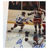 1980 Olympic Hockey Team Autographed 16x20' Photo w/ Steiner COA - Miracle on Ice! - Herb Brooks + All 20 Players: Mark Pavelich, Bob Suter,  Neal Broten, Jim Craig, Mike Eruzione, Mark Wells, John Ha