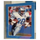 Barry Sanders Autographed Jersey w/ Beckett COA Custom Framed, Matted, Photos - 34'x35' - Detroit Lions Football