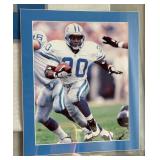 Barry Sanders Autographed Jersey w/ Beckett COA Custom Framed, Matted, Photos - 34'x35' - Detroit Lions Football