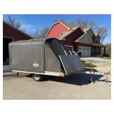 2007 NEWMAN/Snocaps Snowmobile Trailer w/ Cover - 3000 GVW - snowmobile/gear NOT included