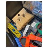 Assorted Leather Tool Pouches, Bristle Brushes & Straps - Mixed