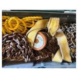 Industrial Rigging Kit in Green Case - Heavy Chains, Yellow Nylon Rope & Lifting Strap