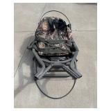 Camouflage Folding Ground Blind Chair with Backpack Carrier - 350 LBS Capacity