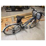 Infinity Cycleworks City Hybrid Bicycle with Schwinn Saddle Bag and Front Basket
