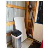 Lifetime Folding Table with Yard Tools - Garage Storage