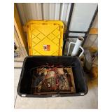 Assorted Workshop Tools & Equipment - Fan, Cables, Tires, Totes & More