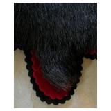Bear Skin Rug - Bear Hide with Red Trim - Real Fur Floor or Wall Accent