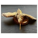 Bird Mount on Wooden Base (Unknown Species) Possible American Woodcock