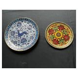 Hand Made Rodos-Hellas 'NASSOS' Plate & Minakari Style Multi Color Plate