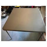 Folding Table with Vinyl Top and X-Frame Steel Legs