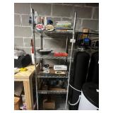 Vertical Metal Storage Rack w Contents Included! Gun Digest Books & Pistol Signs & More! Contents quantities unverified - 75' x 24'