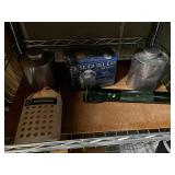 Vertical Metal Storage Rack w Contents Included! Gun Digest Books & Pistol Signs & More! Contents quantities unverified - 75' x 24'
