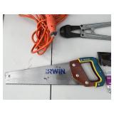Stanley & Irwin Hand Saws, Hardware Cabinets & Assorted Small Parts