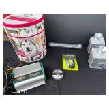 Cabela's ProMariner ProSport12 2-Bank Marine Battery Charger, Spinning Reel Spool Parts, EEL Lure & Eukanuba Dog Tin