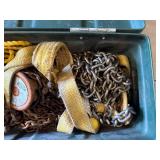 Industrial Rigging Kit in Green Case - Heavy Chains, Yellow Nylon Rope & Lifting Strap