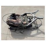 Camouflage Folding Ground Blind Chair with Backpack Carrier - 350 LBS Capacity