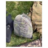 Camouflage Rifle Case, Sling, Camouflage Pack & Burlap Sack