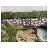Camouflage Rifle Case, Sling, Camouflage Pack & Burlap Sack