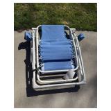 Mesh Patio Lounge Chairs- Aluminum Frames