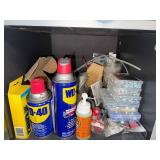 Assorted Hardware Lot - Bolts, Nuts, Screws, Washers & WD-40 Sprays - content quantities unverified