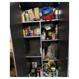 Metal Storage Cabinet with Locking Double Doors - 74 x 32 x 20 Inches - contents not included