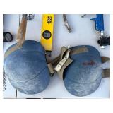 Assorted Tools & Hardware - Tool Shop Level, Spray Guns, Rubbermaid Bucket