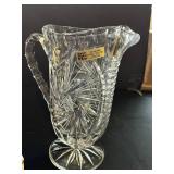 MacLeod Monaco Delftware & West German Lead Crystal Handcut Pitcher - Assorted Glassware