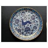 Hand Made Rodos-Hellas 'NASSOS' Plate & Minakari Style Multi Color Plate