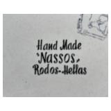 Hand Made Rodos-Hellas 'NASSOS' Plate & Minakari Style Multi Color Plate