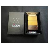 Lighters (Lot of 2) Inc Zippo - Made in USA - Gold-Tone Finish & Chrome Perforated Bottom