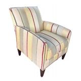 Pair of Stylish Striped Armchairs