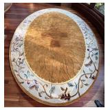 Kaleen Oval Area Rug - 9 ft x 13 ft 8 in - Floral Border, Golden Center