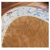 Kaleen Oval Area Rug - 9 ft x 13 ft 8 in - Floral Border, Golden Center
