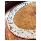Kaleen Oval Area Rug - 9 ft x 13 ft 8 in - Floral Border, Golden Center