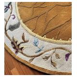 Kaleen Oval Area Rug - 9 ft x 13 ft 8 in - Floral Border, Golden Center