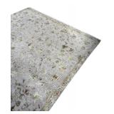 Area Rug 94 x 120 in - Persian Floral Pattern, Light Lavender Tones