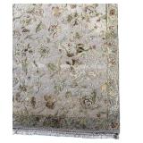Area Rug 94 x 120 in - Persian Floral Pattern, Light Lavender Tones