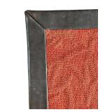 K - Large Red Area Rug with Black Trim