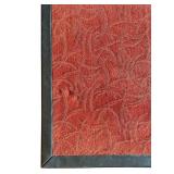 K - Large Red Area Rug with Black Trim