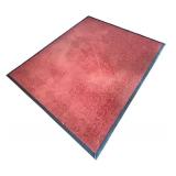 K - Large Red Area Rug with Black Trim