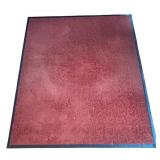 K - Large Red Area Rug with Black Trim