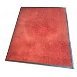 K - Large Red Area Rug with Black Trim